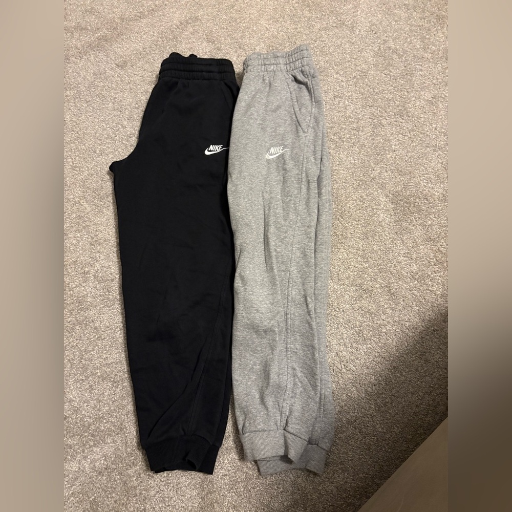 Nike Kids Black and Gray Sweatpants